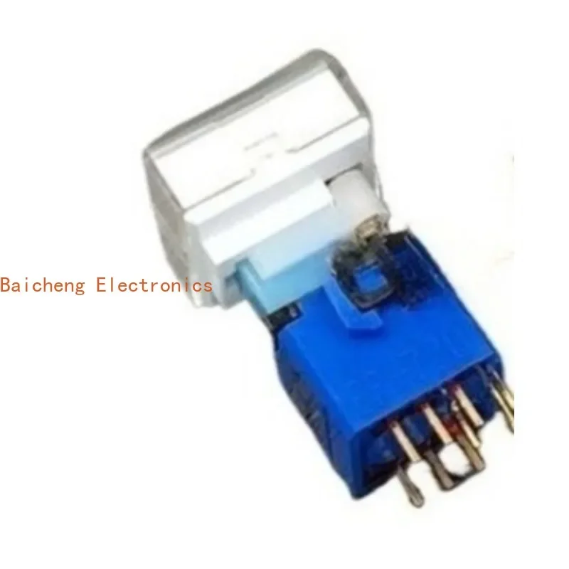 2PCS EP-720 RG-P gold foot 9-pin self reset button button with dual color LED switch for traffic and green lights