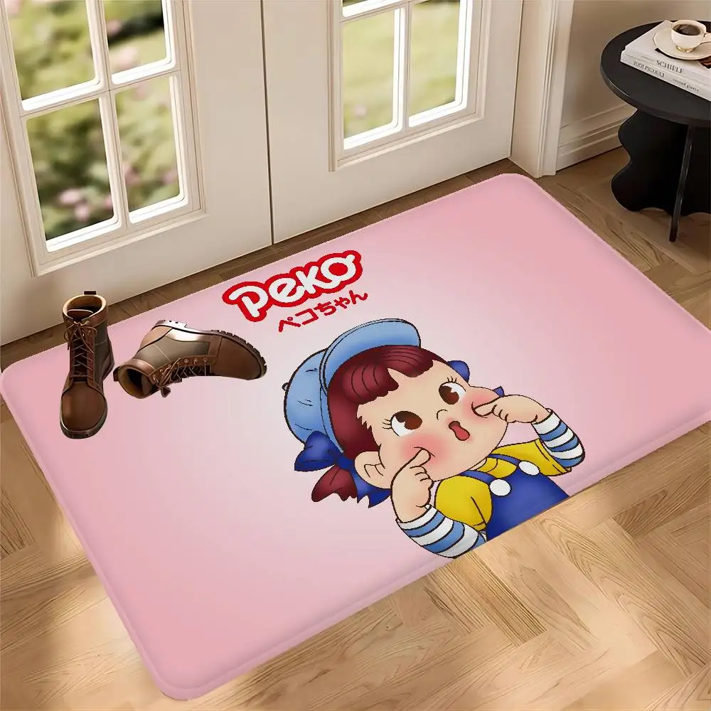 CUTE M-Milky P-Peko-chan Floor Mat Cheaper Anti-slip Modern Living Room Balcony Printed Bedside Mats