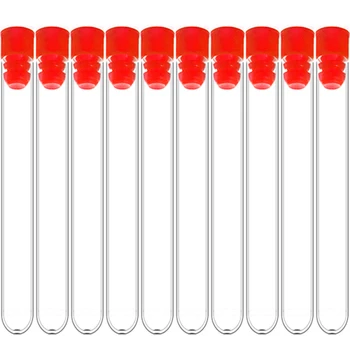 15x150mm şeffaf laboratuvar şeffaf plastik Test tüpü flakon folyo plugSchool laboratuvar malzemeleri 10 parça/paket