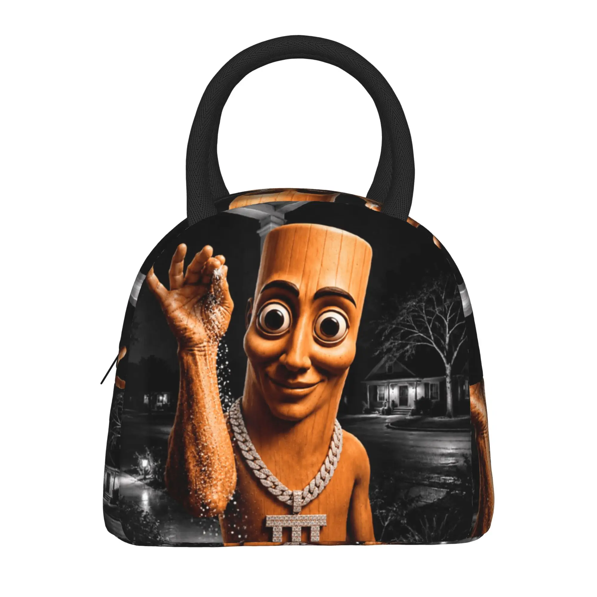 There is Motion at Your Front Tung Tung Sahur Money Lunch Bag School Lunch Box Girls Thermal Tote Handbags Portable Cooler Bag