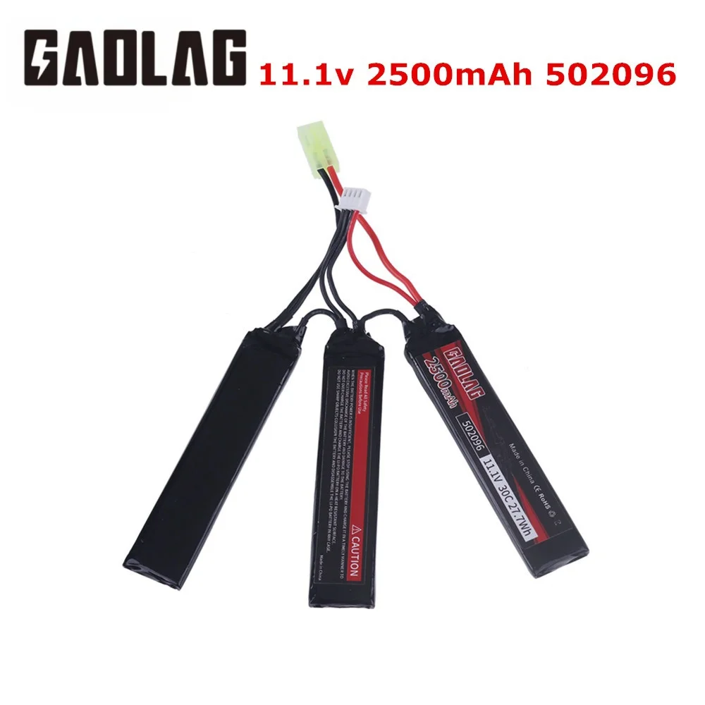 3S Water Gun Lipo Battery 11.1V 2500mAh 30C battery for Mini Airsoft BB Air Pistol Electric Toys Guns Parts