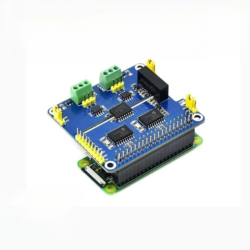 Waveshare 2-Channel Isolated CAN Extended HAT for Raspberry Pi, Dual-Chip Solution