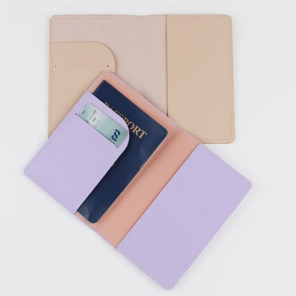 PU Leather Passport Cover Multifunction Multi-card Waterproof ID Card Pouch Credit Card Protector Cover Travel