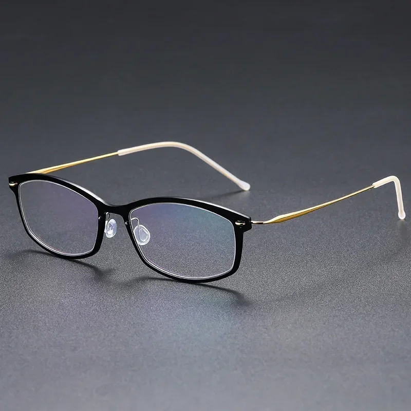 الدنمارك العلامة التجارية خفيفة النظارات الإناث مربع لا المسمار التيتانيوم وصفة طبية الإطار النساء 6512 نظارات قصر النظر