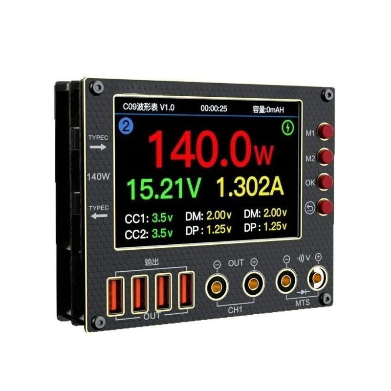For C09 Waveform Ammeter Intelligent Digital Display Mode Charging Detection, Data Voltage Measurement Multimeter Detection