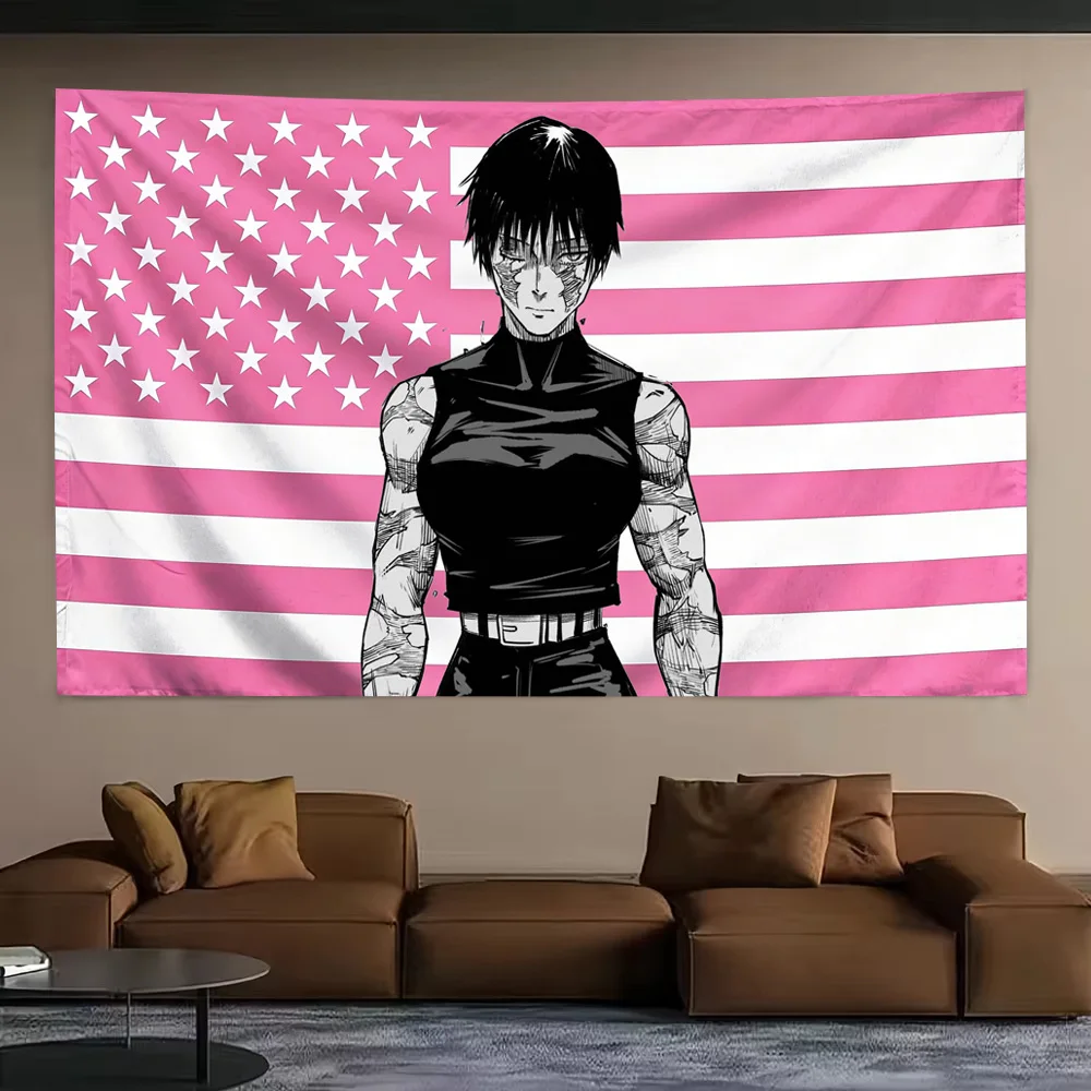 Jujutsu Kaisen Maki Zenin Tapestry Heavenly Restriction Anime Fan Wall Hanging Aesthetic Background Cloth For Bedroom Dorm Room