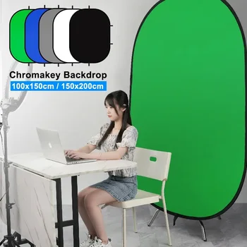 Selens Opvouwbare Draagbare Reflector Blauw En Groen Scherm Chromakey Foto Achtergrond Studio Lichtreflector Fotografie Props