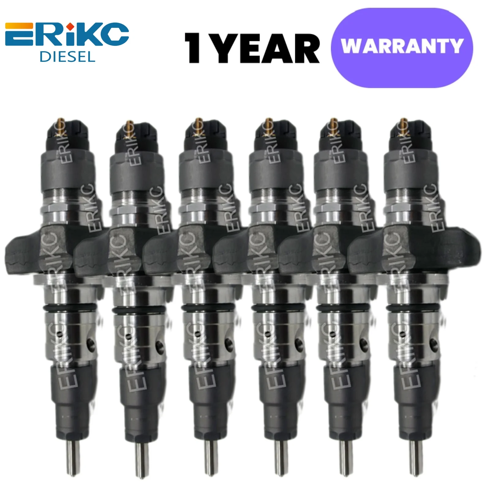 6PCS 0445120075 Fuel Injector Assembly  0 445 120 075 for Bosch Iveco Eurocargo 504091504 2855491 CASE New Holland IRISBUS