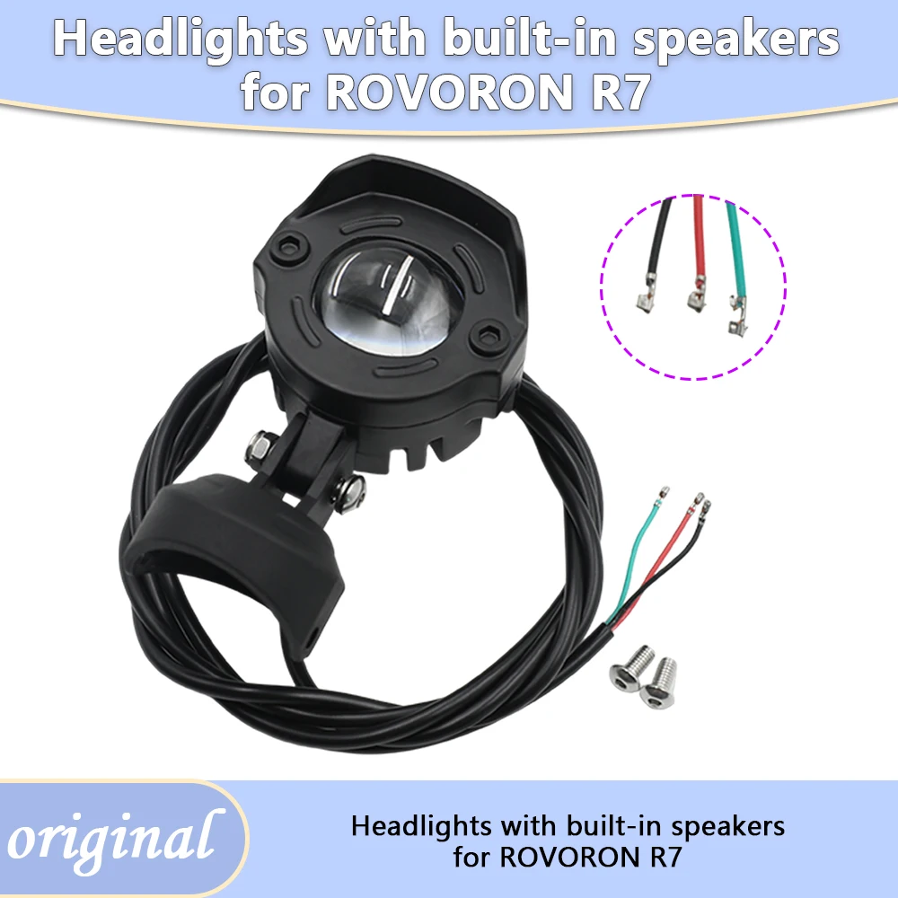 Headlight With Built-in Speakers For Dualtron Rovoron R7 Electric Scooter Front Light Lamp Replacement Parts