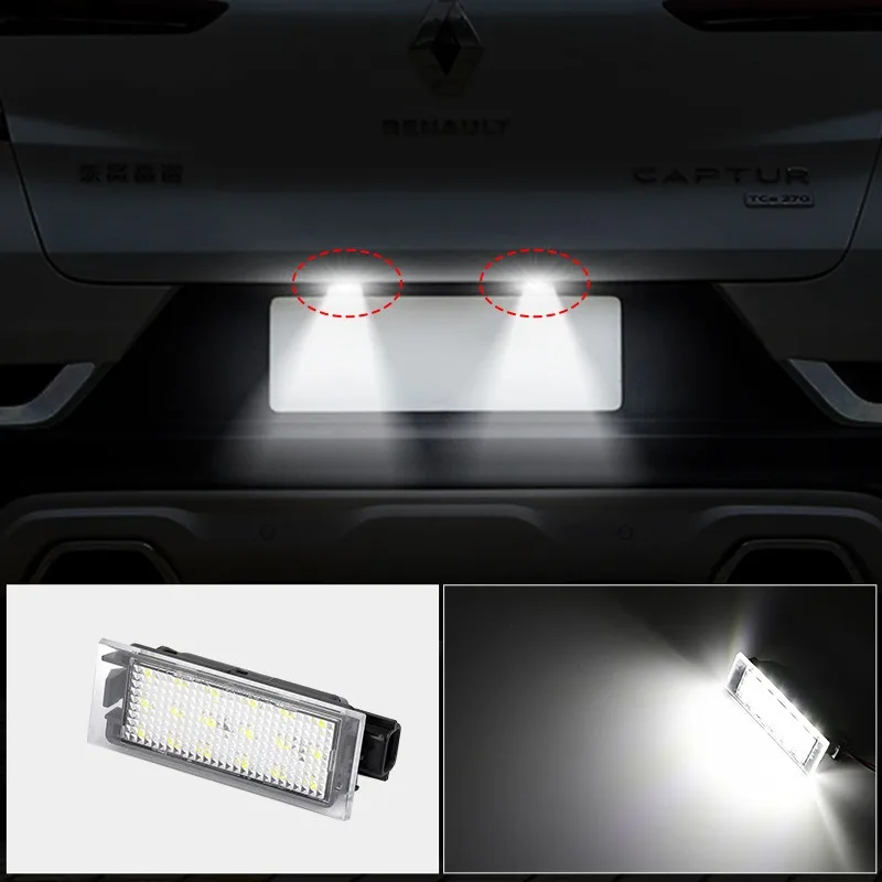 

For Renault Laguna 3 2007-2015 2Pcs Canbus No Error Car Led Lamp Number License Plate Light Hot