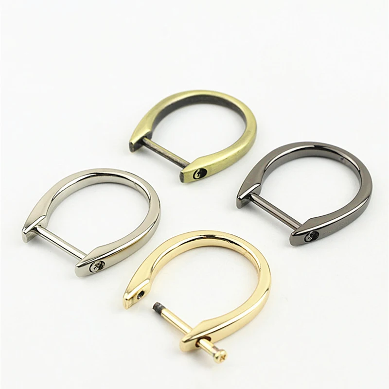 1pcs Metal Removable Open Screw Dee D Ring Buckle Shackle Clasp for DIY Leather Craft Bag Strap Belt Handle Shoulder Webbing