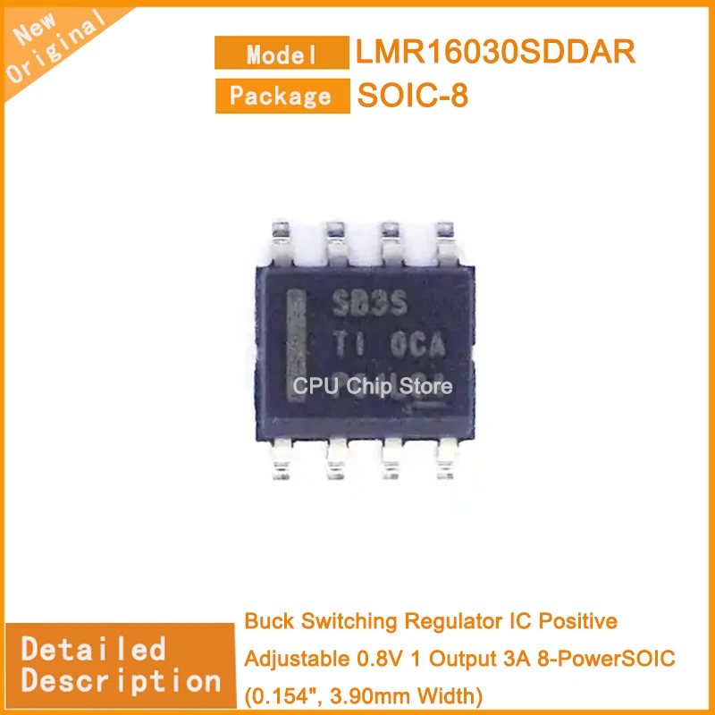 10Pcs/Lot New Original  LMR16030SDDAR  LMR16030  Buck Switching Regulator IC Positive Adjustable 0.8V 1 Output 3A 8-PowerSOIC