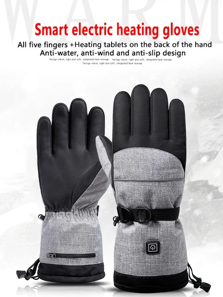 AliExpress NONE 3M Heated Gloves Hand Warmer Electric Thermal Waterproof Snowboard Cycling Motorcycle Bicycle Ski Outdoor Fishing Winter Gloves