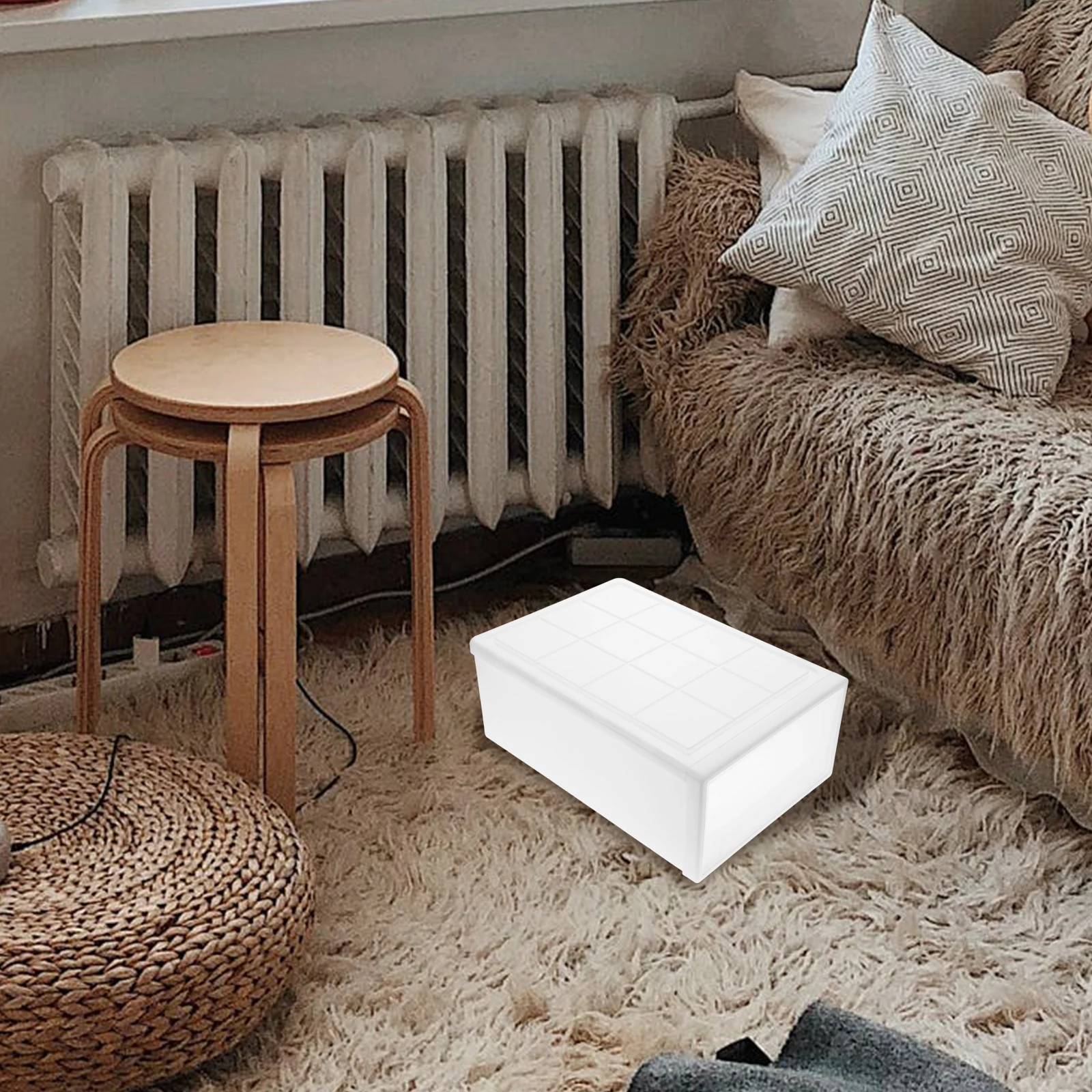 

1Pcs Drawer Storage Cabinet White Large Capacity Plastic Organizer Box Home Storage Case Socks Underwear Clothes Container