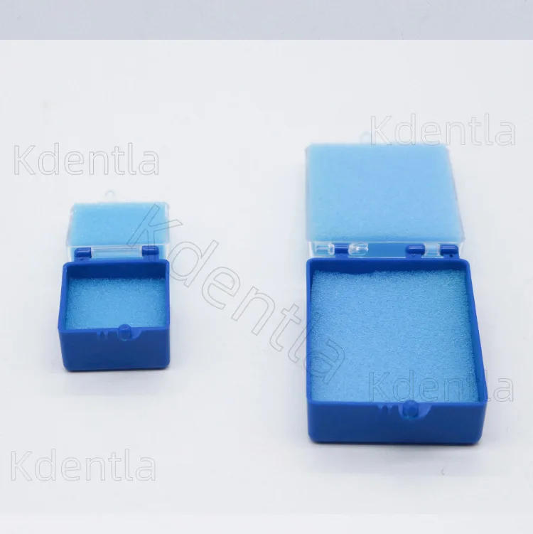 100pcs Denture Storage Box Dental Implant Storage Box Denture Plastic Tooth with Sponge Teeth Tools Fake Dental Storage Boxes