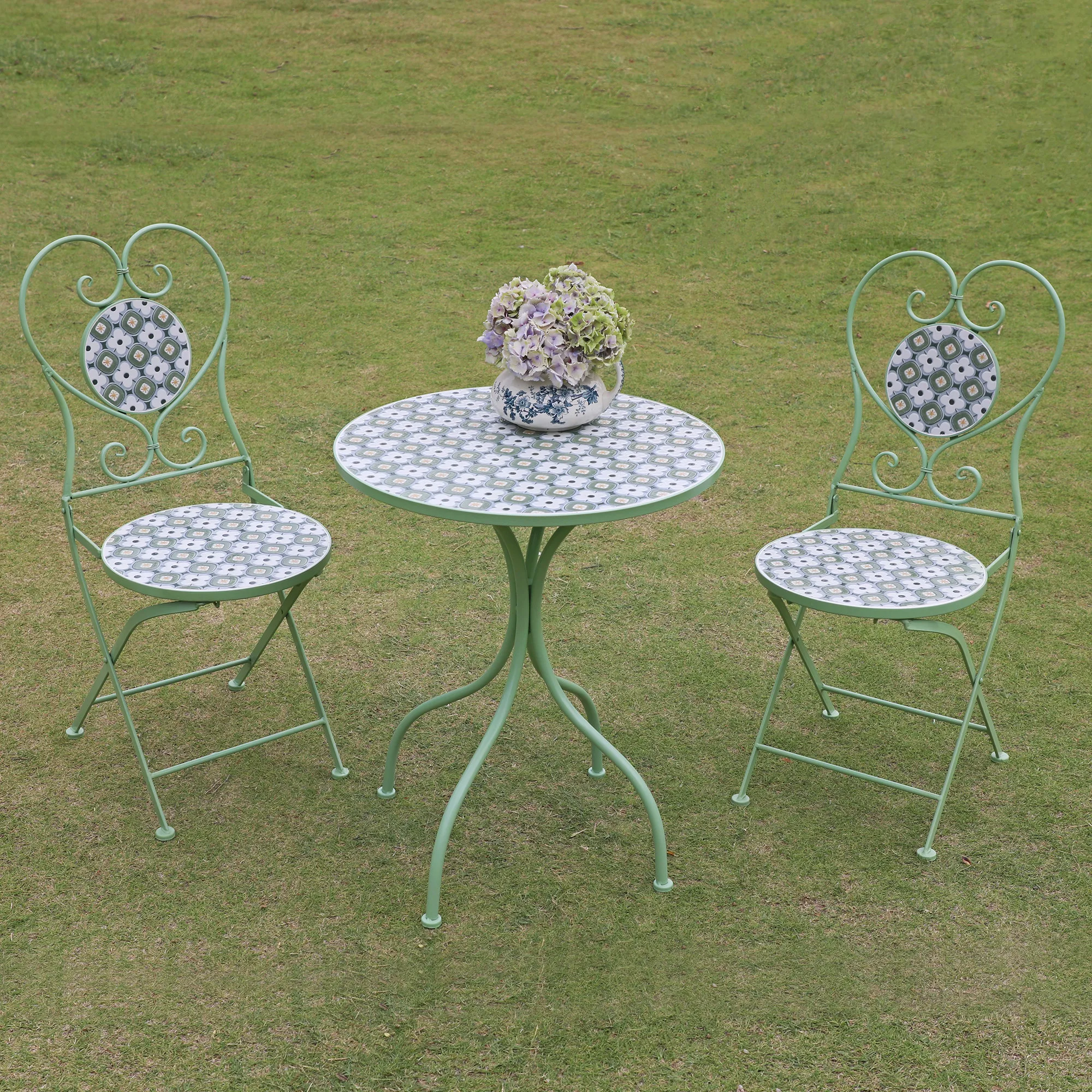 Outdoor tables and chairs foldable balcony leisure tables and chairs courtyard outdoor one table two chairs three-piece combinat