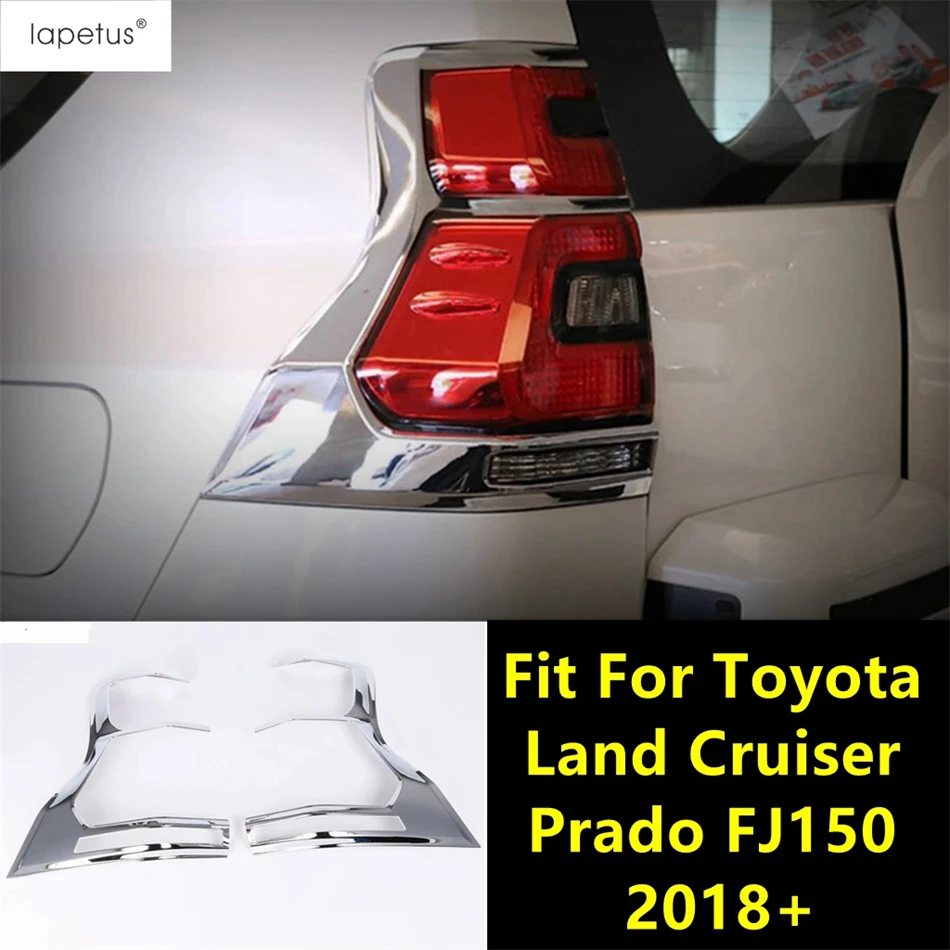

Car Rear Tail Light Lamp Eyebrow Frame Molding Cover Trim For Toyota Land Cruiser Prado FJ150 2018 - 2020 ABS Chrome Accessories