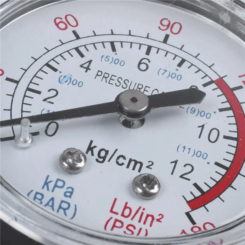 AS95-3X Круглый 0-180 фунтов на квадратный дюйм, диаметр 13 мм, 1/4BSP, воздушный манометр компаратора, черный