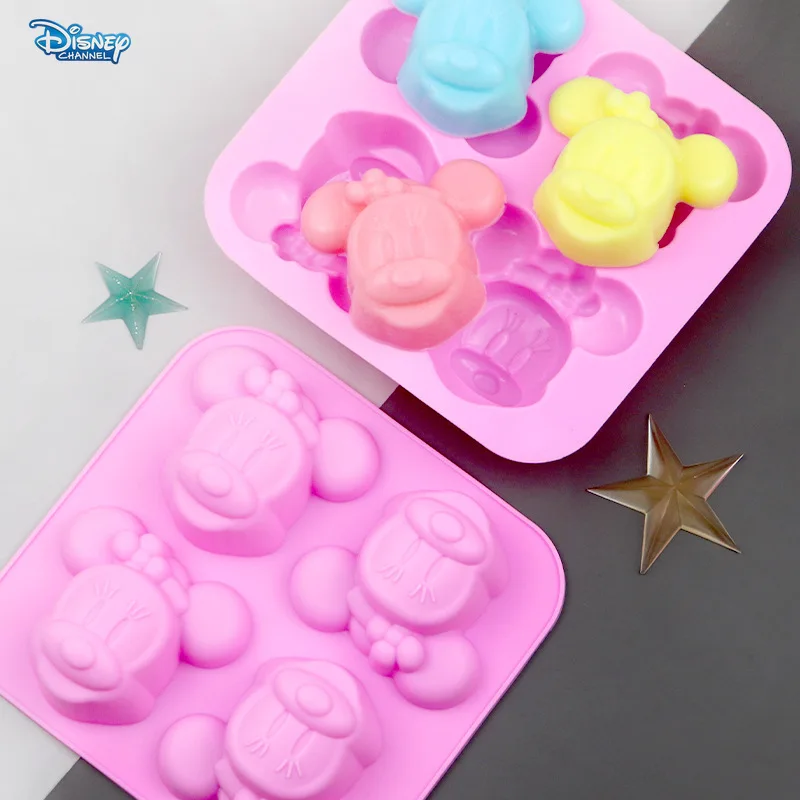 Disney Mold Mickey Cake Mold Cartoon Mickey Mouse Silicone Baking Silicone Cake Mold Handmade Cookie Candy Cake Molds