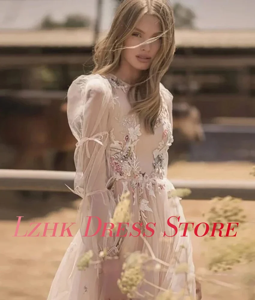 تخصيص رشيقة الأورجانزا ألف خط ثلاثية الأبعاد القوس يزين اللؤلؤ مساء فستان موضة طويلة الأكمام س الرقبة الطابق طول فساتين لحضور الحفلات الموسيقية