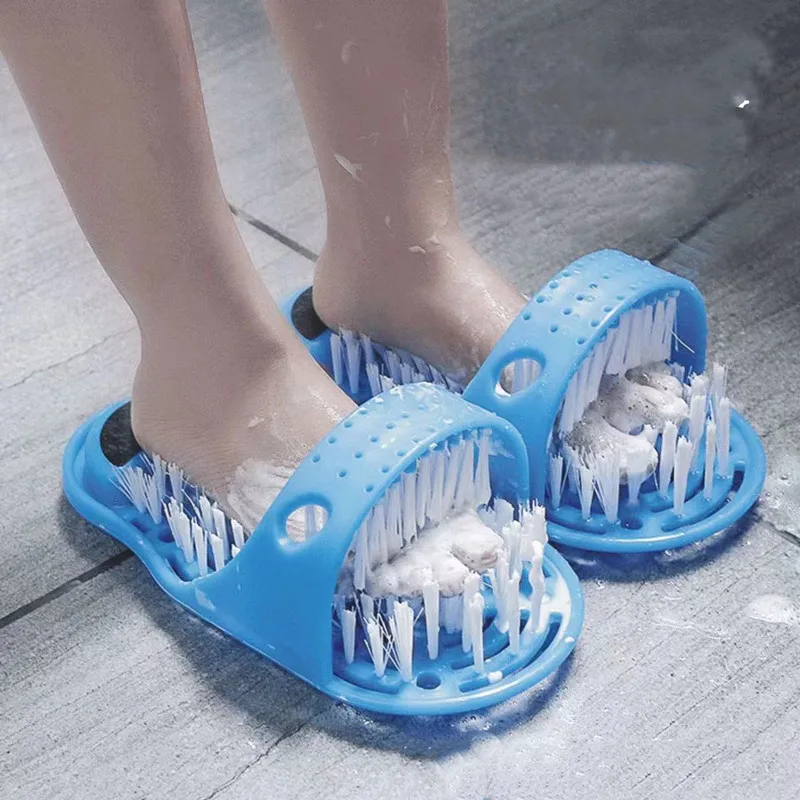 Bathroom foot wash massage slippers brush lazy people wash feet rub feet slippers