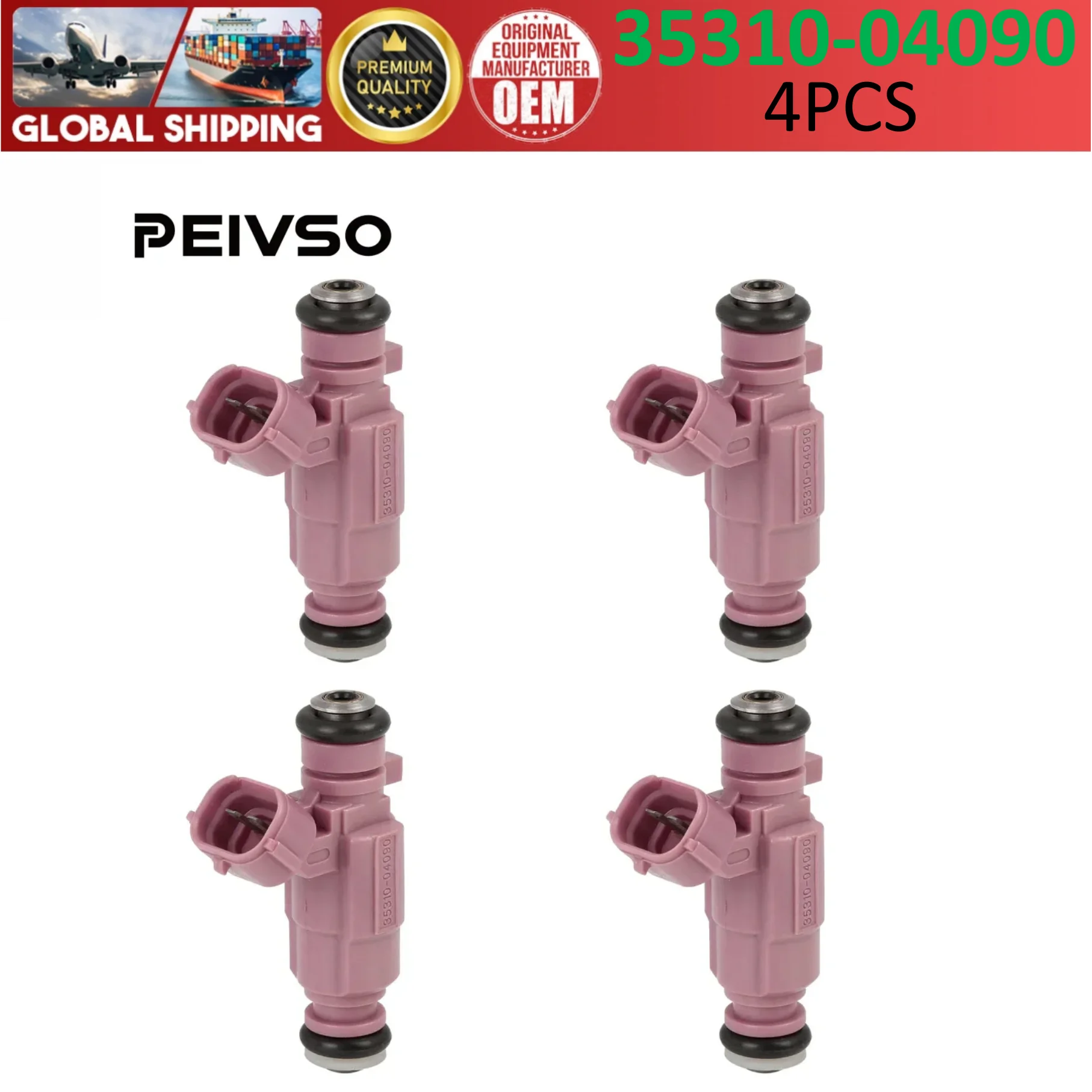4PCS High Quality 35310-04090 Fuel Injector Nozzles 3531004090 For Hyundai Flex 1.0L Hb20 Picanto 1.0L Accent 11 1.4L