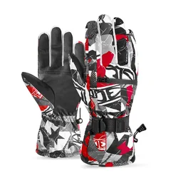 Outdoor Ski Gloves Winter Cycling Gloves Waterproof, Windproof, Warm and Cold-proof Mountaineering Men's and Women's Thickening