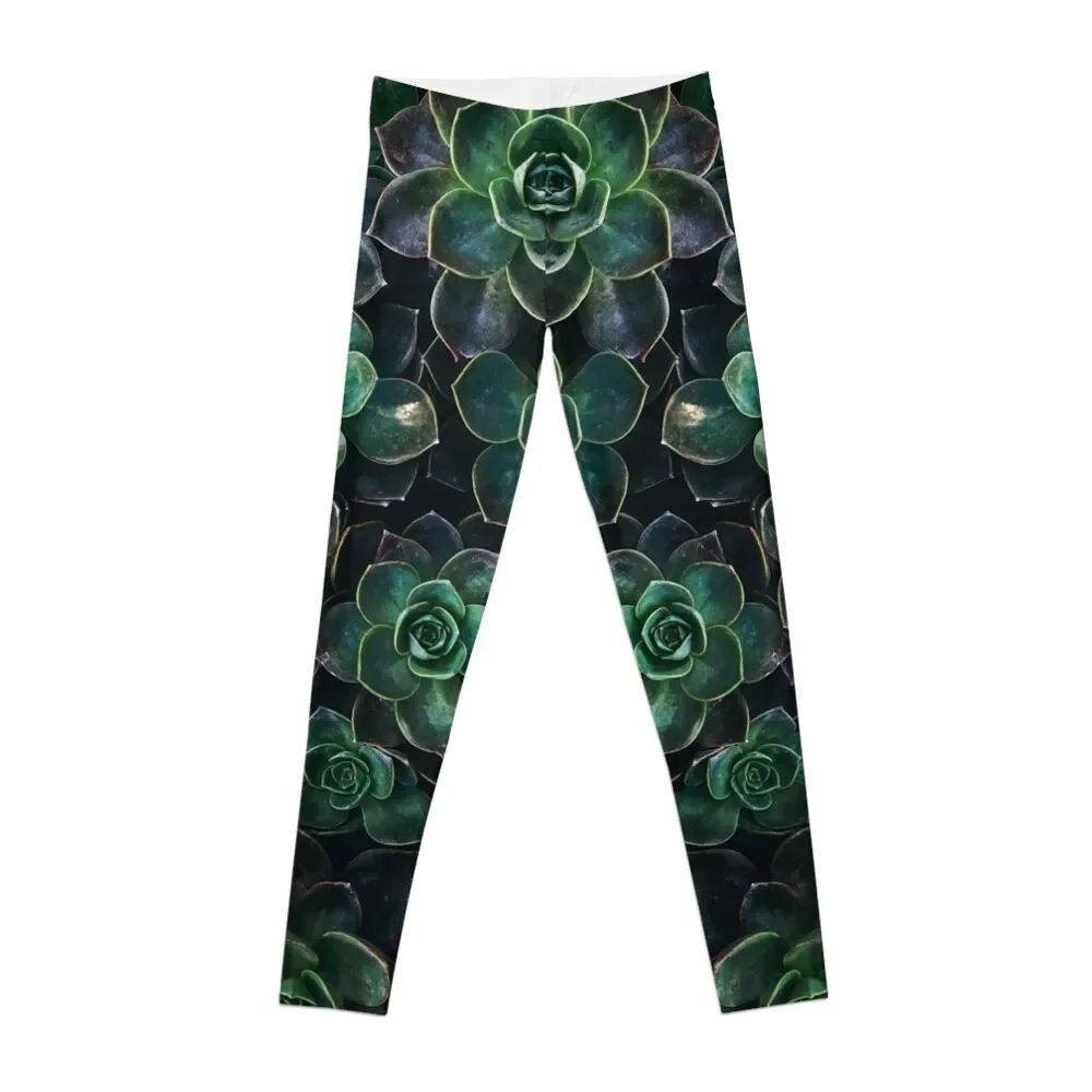 

Succulent Green Leggings Women's high waist sporty woman gym Womens Leggings