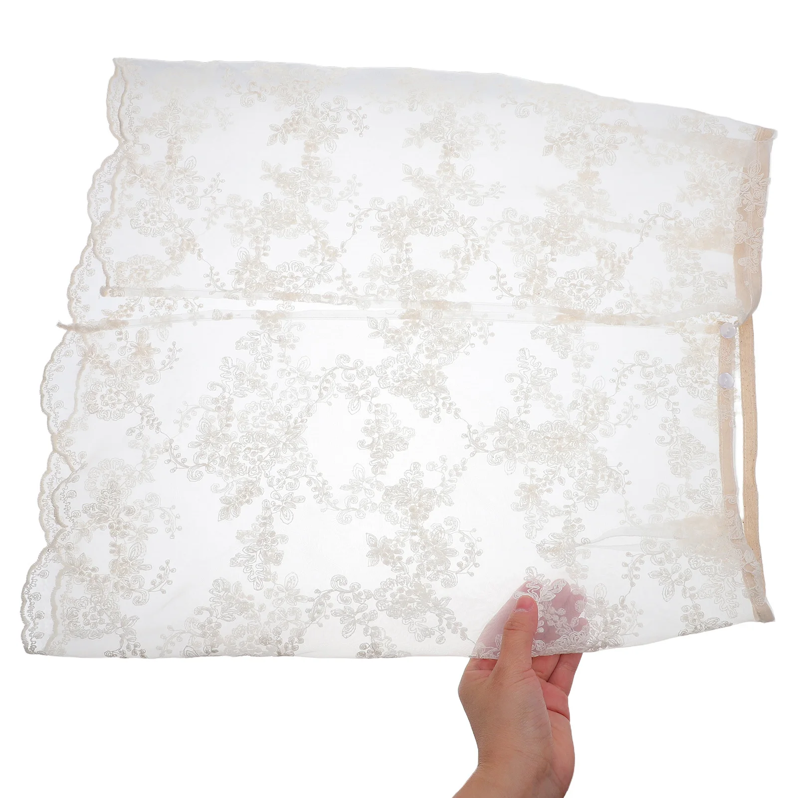 

Elegant Lace Skirt See Through Mesh Wrap Skirt Adjustable Tie Side Slimming Inner Layer Women Mini Cover Up For Autumn