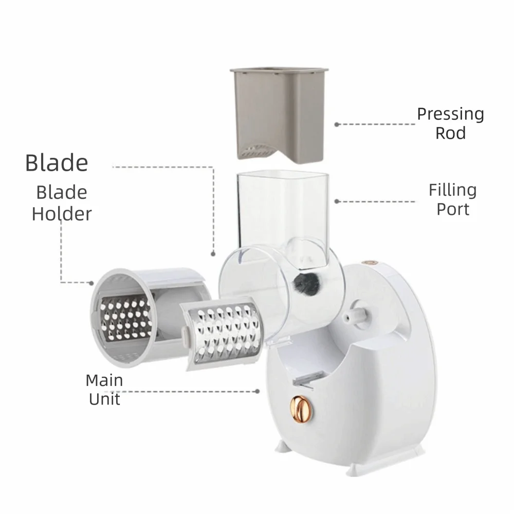 

Automatic Electric Rotary Vegetable Shredder Effort-saving Efficient Cheese Grater Cordless Vegetable Slicer Restaurant