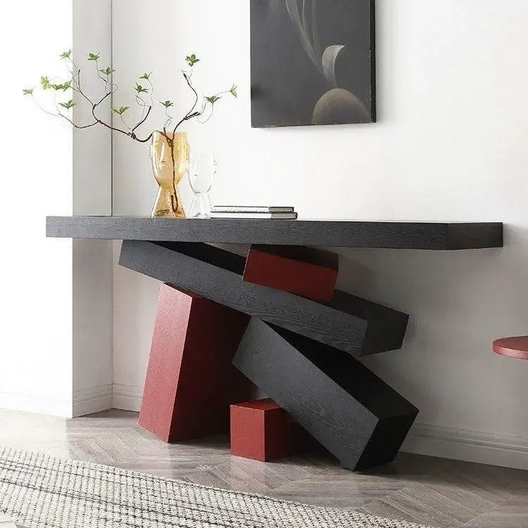 LTT Ancient Style Entryway Solid Wood Entryway Modern Minimalist Living Room Decorative Cabinet Model Room Counter