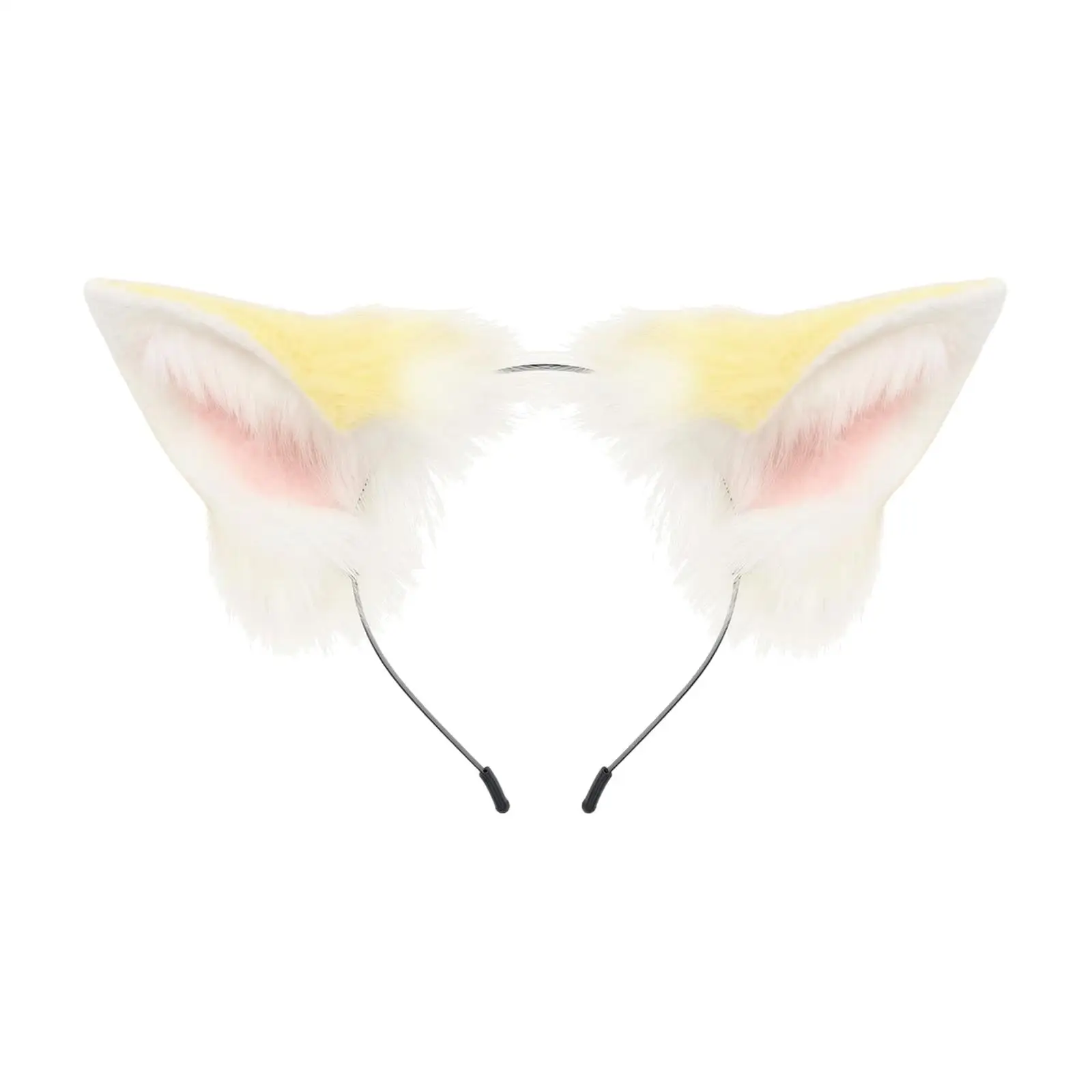 Fuzzy Material Animal Ears Headband Finely Soft Soft Cosplay Animal Ears Headwear Soft Faux-Fleece Ear Headband for Cosplayers,