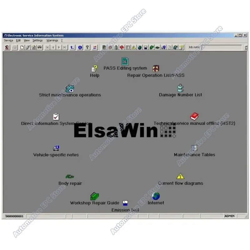 2026 hot selling new  Elsawin 6.0 For VW For Audi French German Vivid Workshop Data Atris-Stakis 2018.01V Auto Repair Software