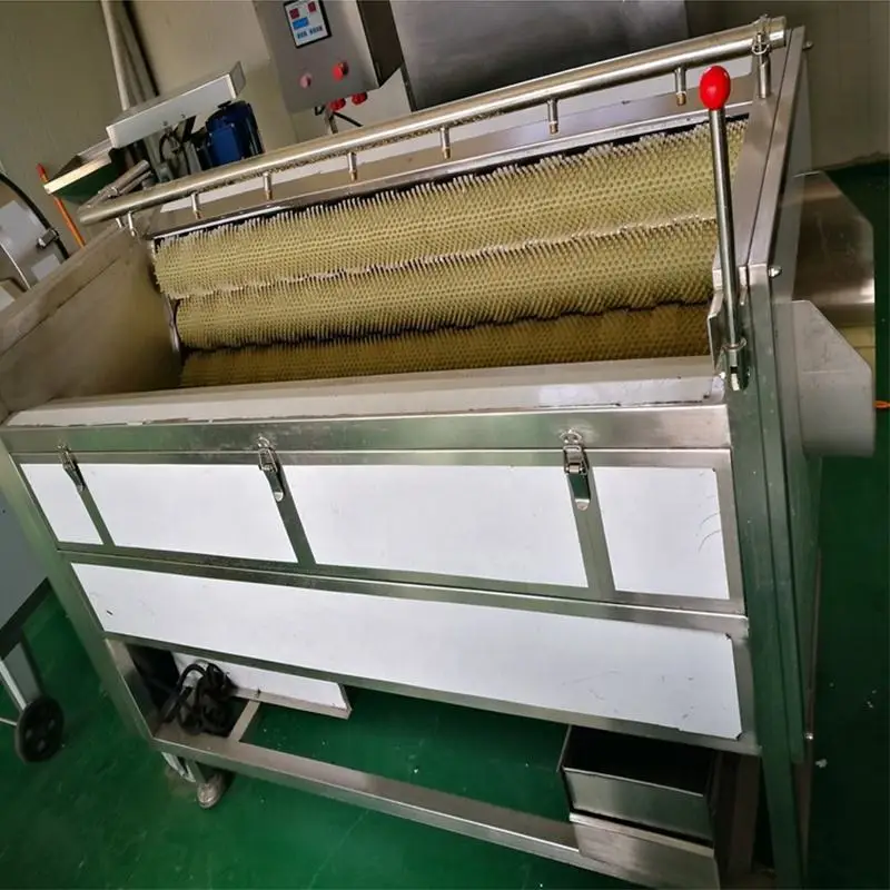 Industrial Brush Roller Type Onion And Root Cassava Carrot Fresh Ginger Potato Washing Peeling Machine