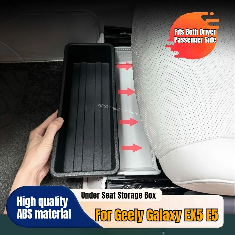 For Geely Galaxy EX5 E5 Under Car Seat Storage Box Driver Passenger Side Front Seat Console Organizer Tray Stowing Tidying Case