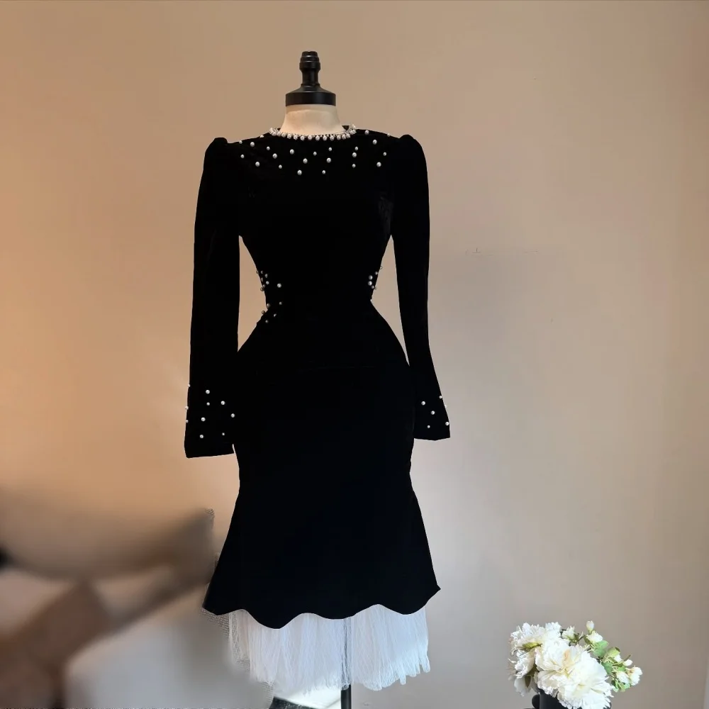 

Вечернее платье высокого качества по индивидуальному заказу, платья миди-русалки с бисером, элегантная вечеринка, свадьба на заказ