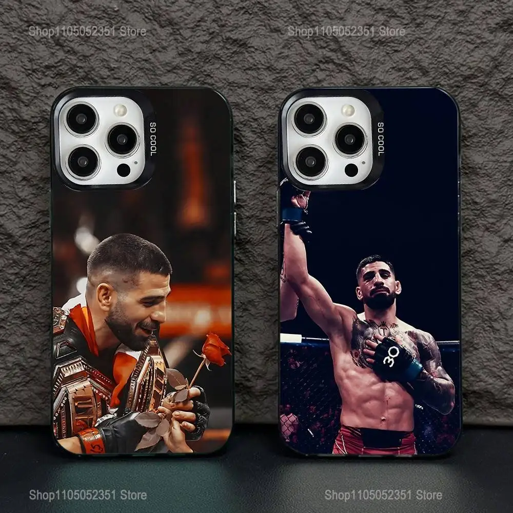

Ilia Fighting T-Topuria Phone Case For iPhone 16,15,14,13,12,11,Pro,XS,Max,Plus,Mini,SE Black Candy Matte Shockproof Cover