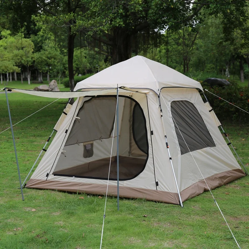 Wholesale Portable Aluminum Pole 3-4 Person Automatic Camping Tent Pop Up Hiking Instant Tent