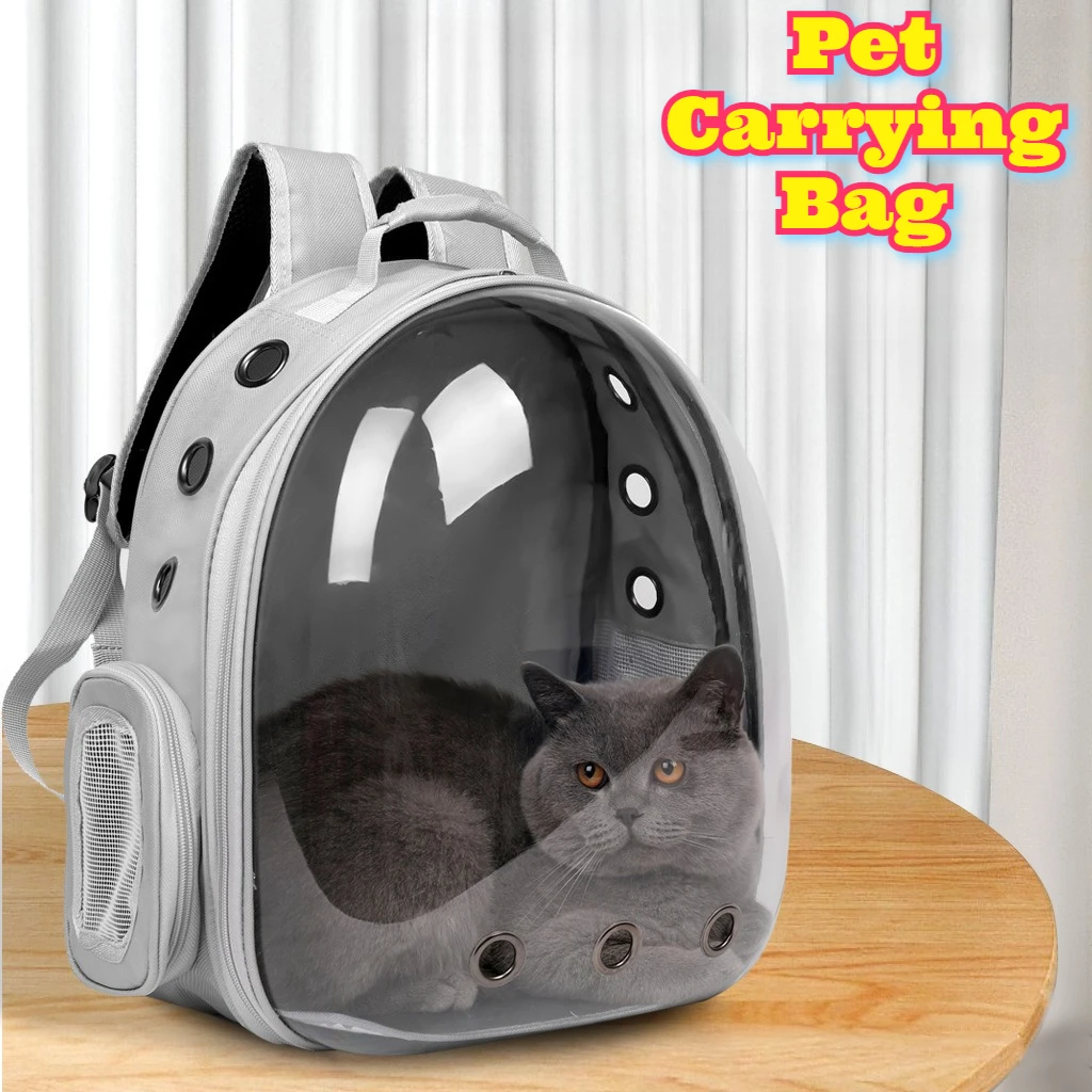 

New Transparent Space Capsule Cat Backpack Pet Carrier Breathable Ventilated Outdoor Travel Double Shoulder Bag Portable Pet