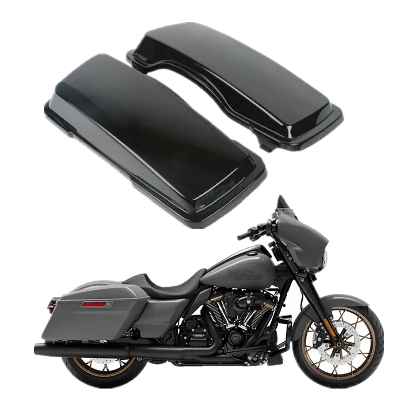 

For Harley Touring Road Glide Road King Street Glide 1994-2013 Motorcycle Vivid Black Saddlebag Lids Cover Accessories