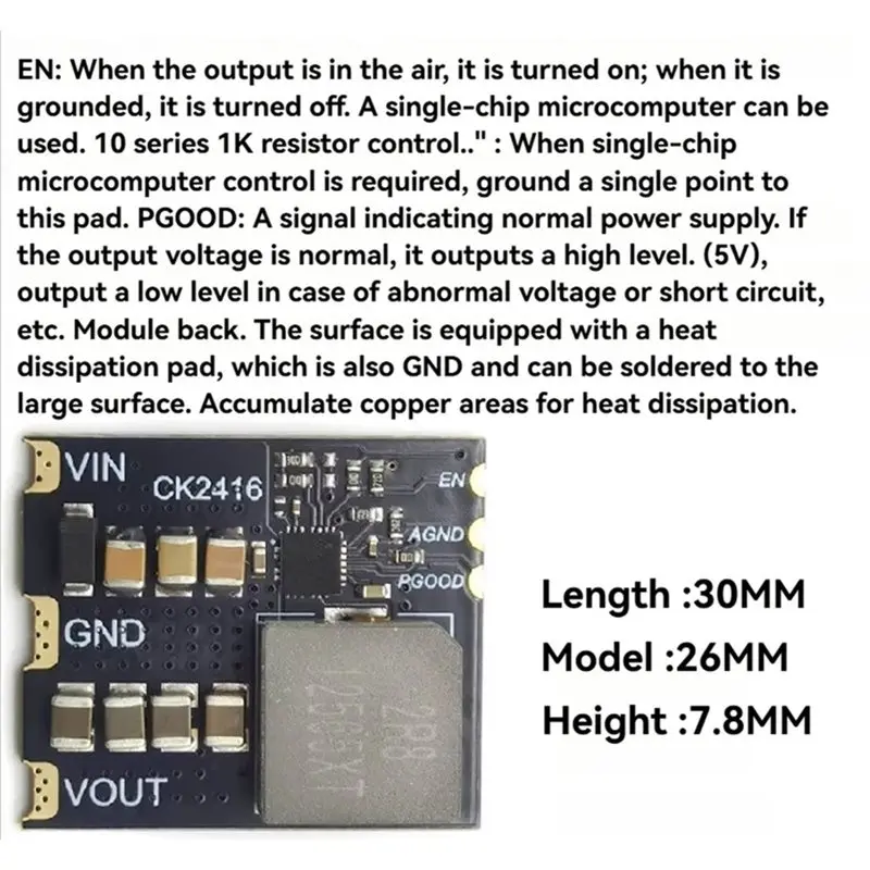 [NEWA08R】 DC 5-24V To DC 3.3V 16A / 12-24V To DC 9V 12A Step-Down Converter Module, Adjustable Voltage Power CK2416 Board