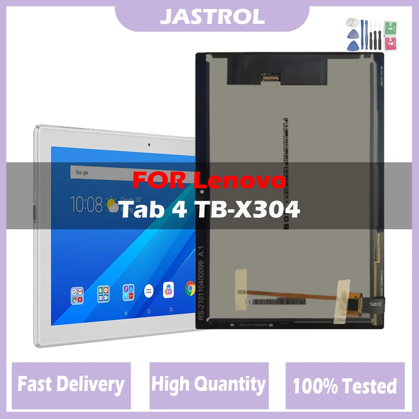 

10.1" For Lenovo Tab 4 TB-X304L TB-X304F TB-X304N/X X304 LCD Display WIith Touch Screen Panel Digitizer Assembly Replacement