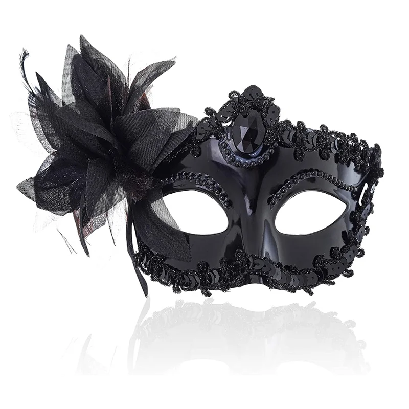 Masquerade Mask for Women, Venetian Costume Half Face Costume Cosplay Lace Eye Mask Halloween Carnival Masquerade Party