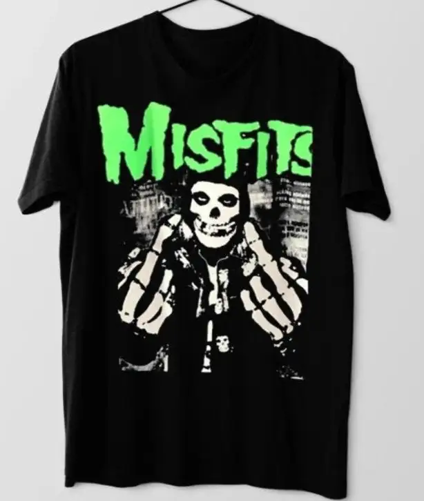 

Винтажная Футболка Misfits для Хэллоуина, классический, с черепом Fiend, ретро-тур
