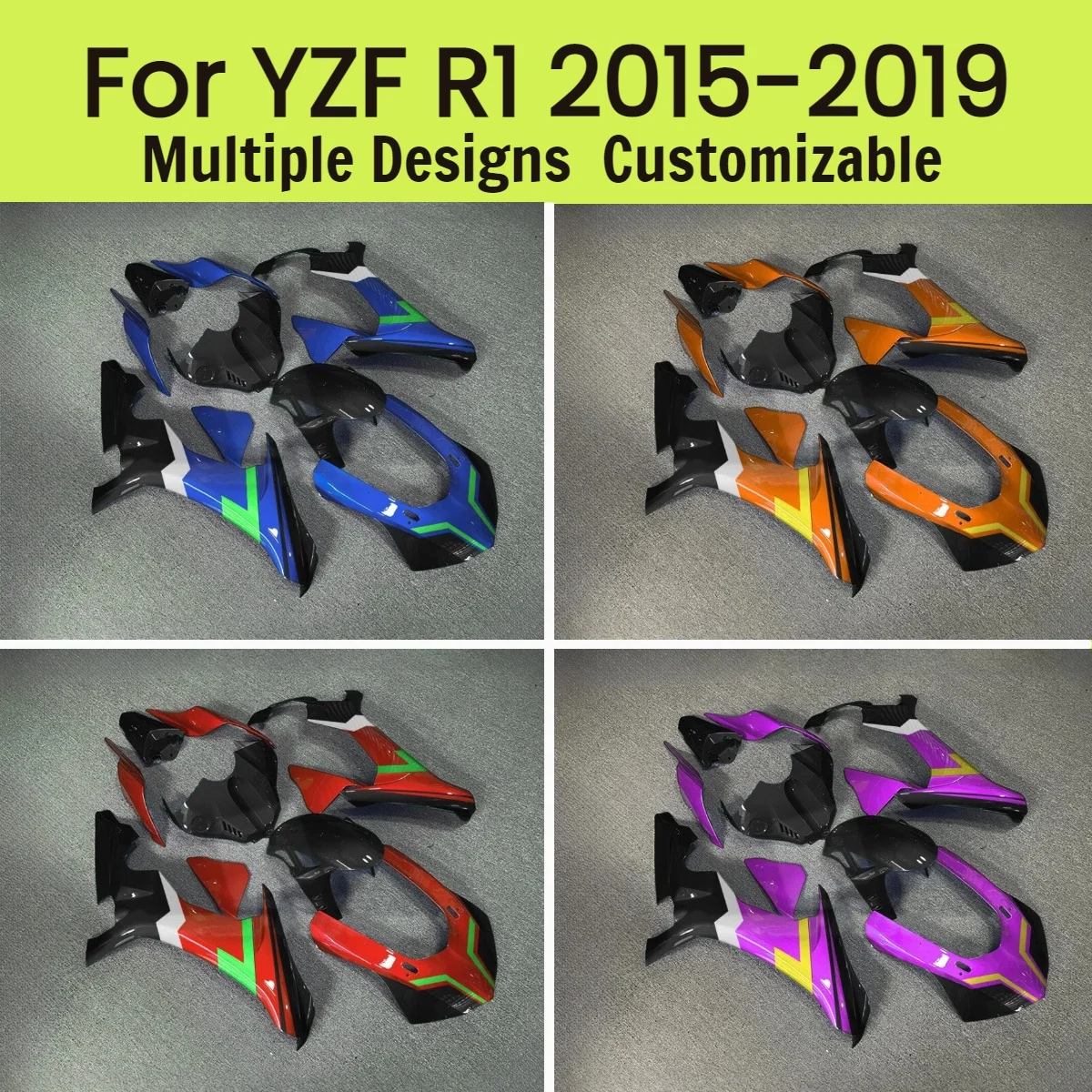 

For YAMAHA YZF R1 2015-2019 ABS Plastic Fairing Kit YZFR1 15-19 Motorcycle Body Cover Fairings