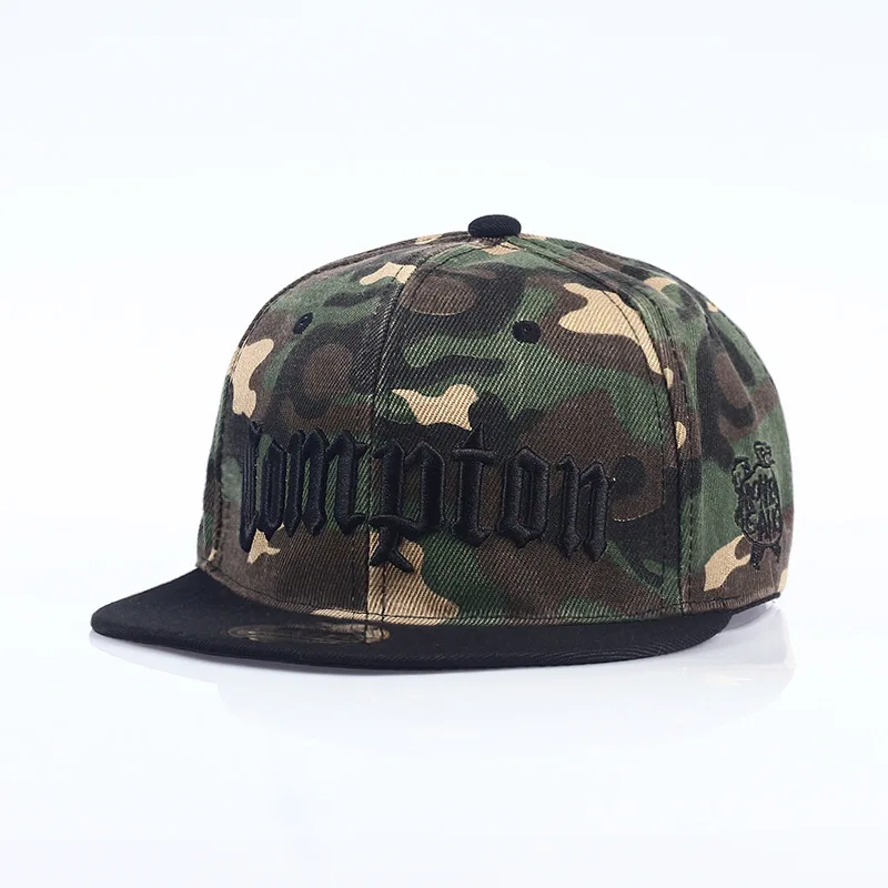 Nowa czapka z daszkiem COMPTON Street Dance czapka typu Snapback Hip Hop nakrycia głowy dla mężczyzn kobiety dorosły Outdoor Casual czapka z