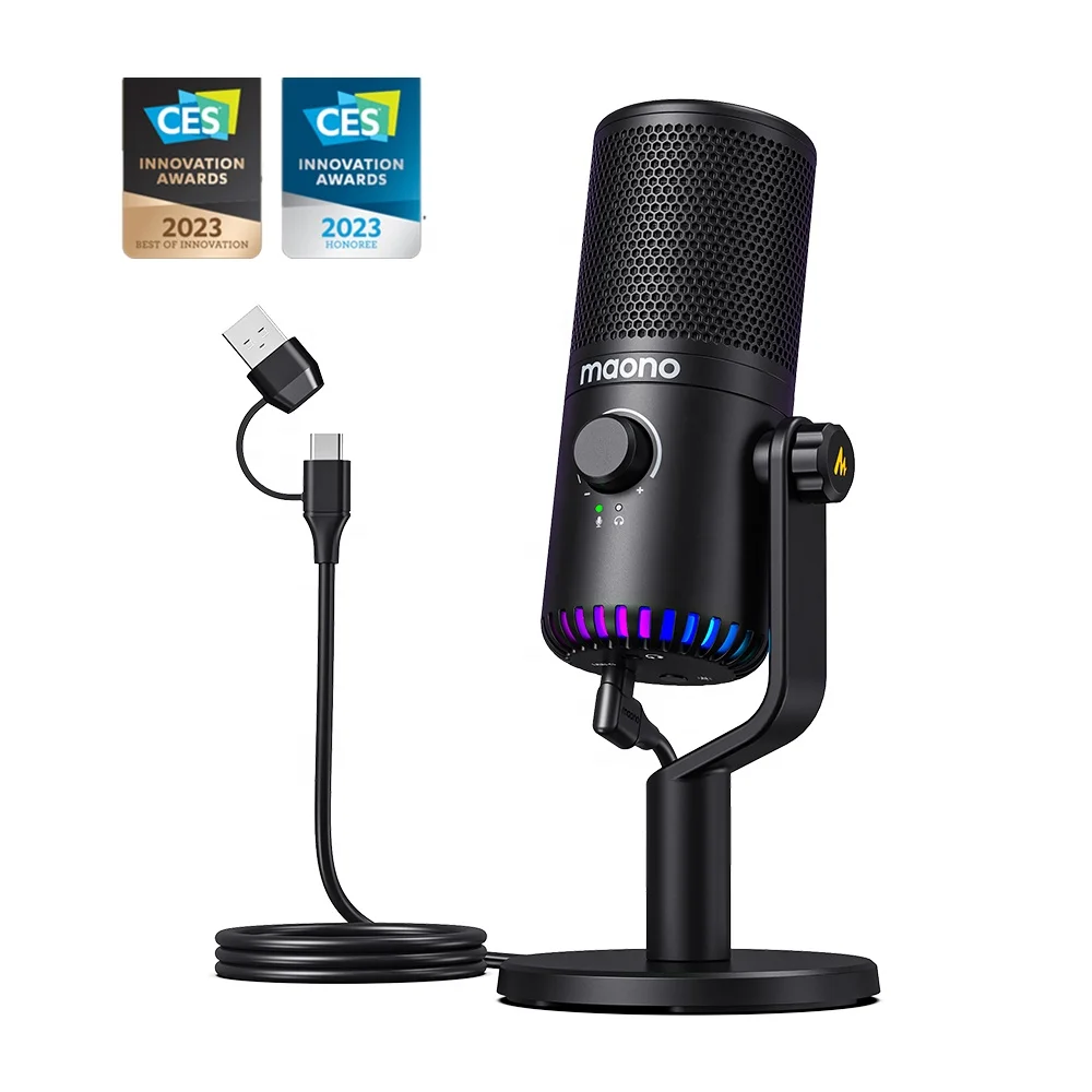 Maono DM30 Gaming Microphone for RGB Lights Usb Condenser Studio Microphone PC Mic Podcast Recording Gaming Microphone - view 2