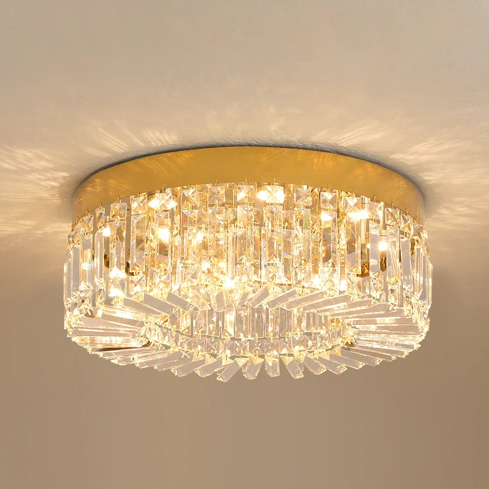 

Gold Luxury Crystal Ceiling Lamp Living Room Modern Chandeliers Decoration Led Ceiling Lights Lighting Fixture Diameter 40 50cm