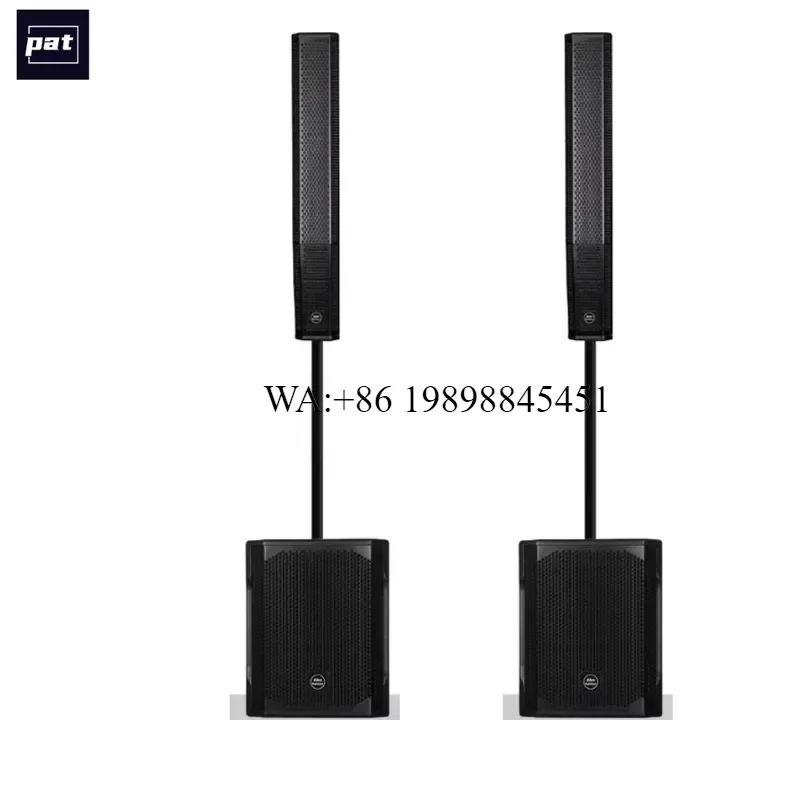 WMWMNU Pat L306 Mini Line Array Column Speaker System 1300W Stereo Birch Plywood Portable PA for Touring Live DJ Indoor