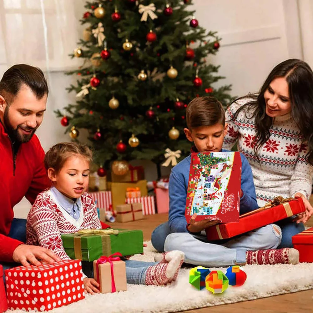 

Plastic Metal and Wooden Puzzle Advent Calendar Brain Teaser Puzzles Family Brain Challenge Games Toys Xmas Countdown Calendar